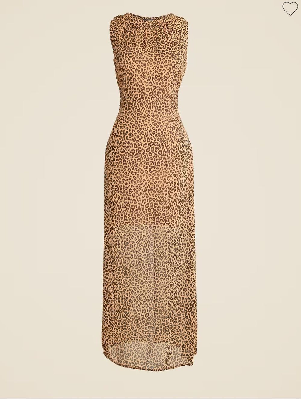 J. Crew Gathered Sheath Dress in Leopard Chiffon sz 8